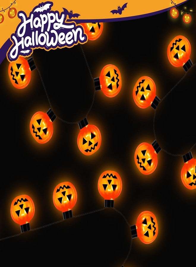 EOBOH 3PCS Halloween Light up Necklace, 9 Lights Glow in Dark Pumpkin Halloween Necklaces, Orange 3 Modes Necklace with Pumpkin Bulbs, Glow Necklaces Bulk for Trick or Treat Party Favors - Image 4